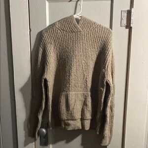 American Eagle Outfitters Tan Textured Crewneck Sweater